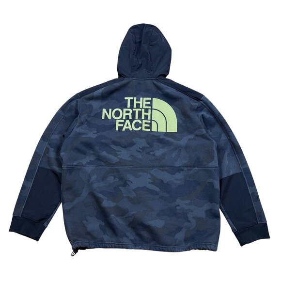 The North Face Graphic Collection Mens Pullover Half Zip Hoodie Black Camo Fleec - Picture 3 of 11